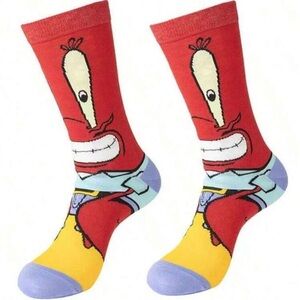 •Don’t be Crabby• Mr. Crabs Graphic Unisex Socks 3 for $21